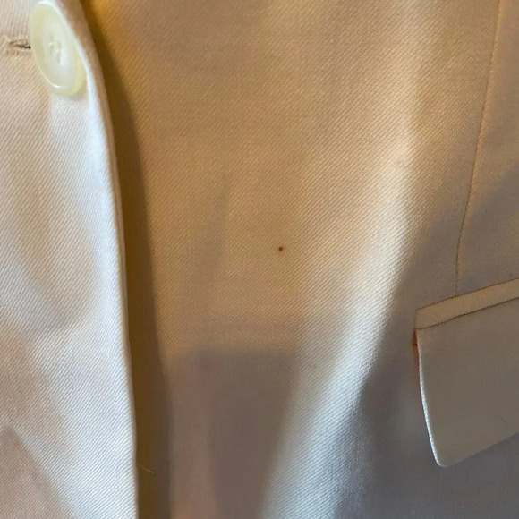 Pendleton Suit Blazer Jacket 100% Wool 1 Button Beige Women Size 14 Pockets - Picture 6 of 8